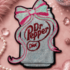 CP1224 - Sequin Soda Can Patch with Bow - Dr Pepper Diet