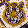 CP1225 - Game Day Tiger Mascot Patch - Gold/Purple