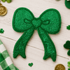 CP1211 - Glittery bow Patch - Green