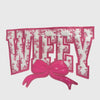 CP1233 - Wifey Floral Chenille Bow Patch - Pink