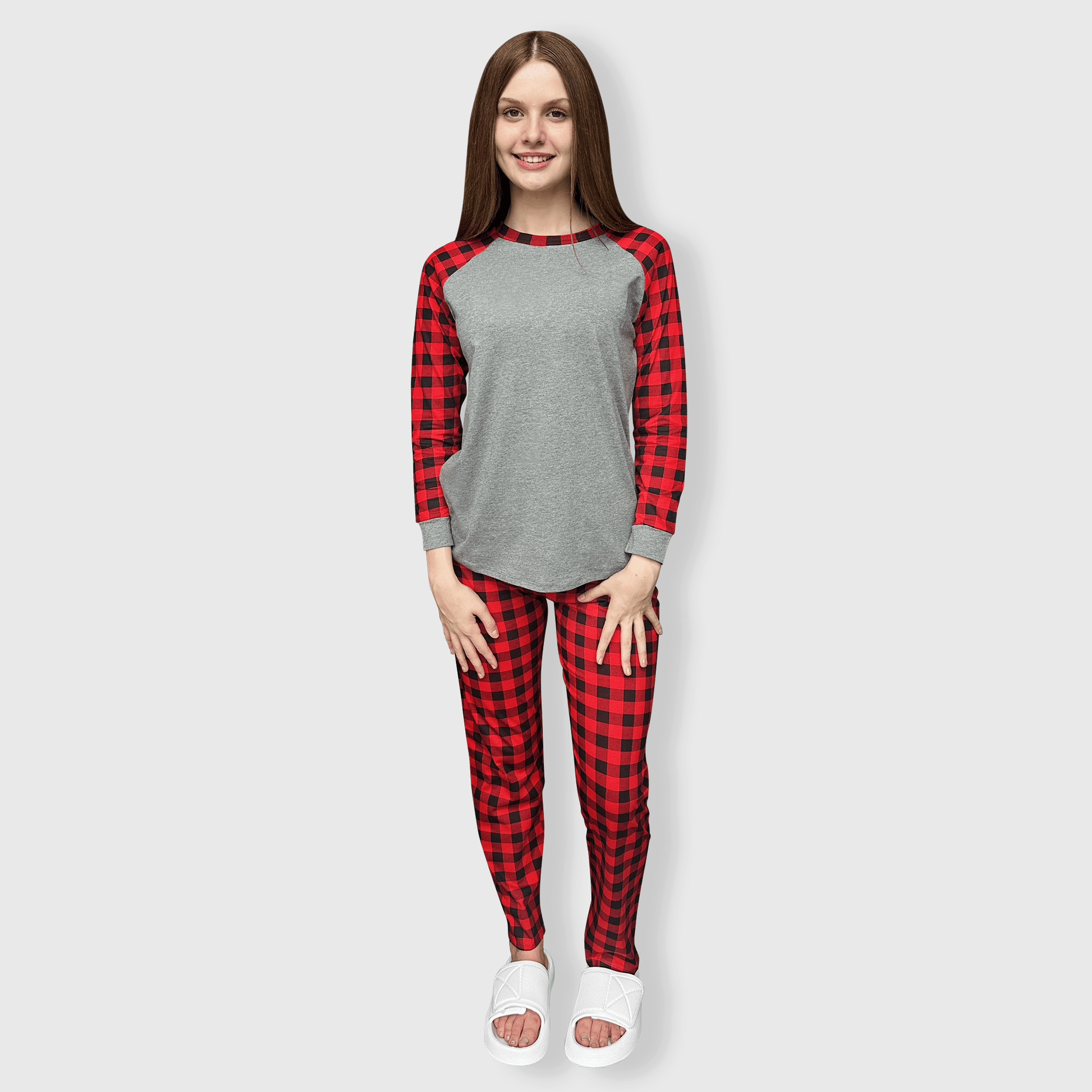 ILTEX Apparel Christmas Buffalo Plaid Family Pajamas Set