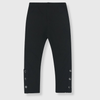 Kids Long Pants with Ankle Buttons - Black