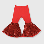 ILTEX Apparel Kids Clothing Bell Bottom Red Sequin Pants