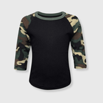 ILTEX Apparel Kids Clothing Camouflage Raglan Black/Camo Kids