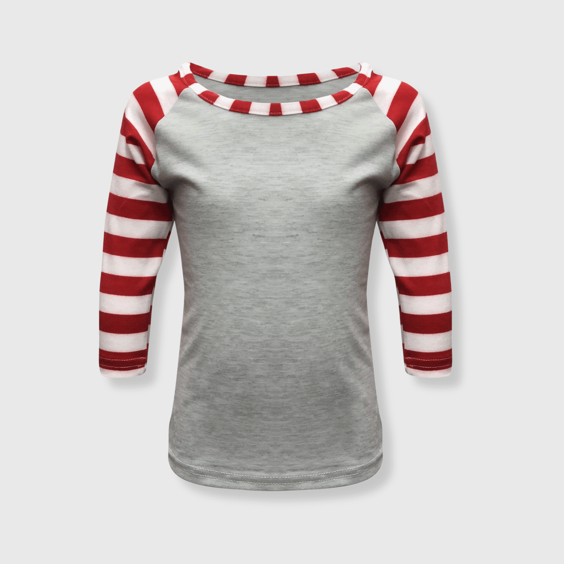 ILTEX Apparel Kids Clothing Candy Cane Gray Red Stripes Top Kids