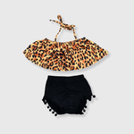 ILTEX Apparel Kids Clothing Cheetah Two-Piece Summer Outfit Kids