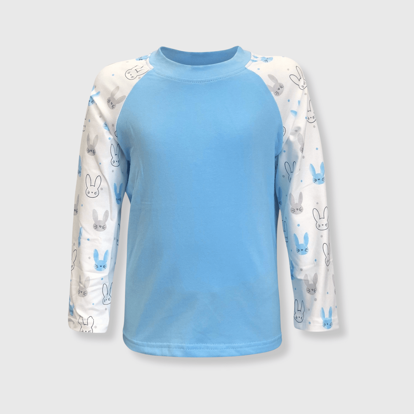ILTEX Apparel Kids Clothing Easter Gray Blue Bunny Top Kids