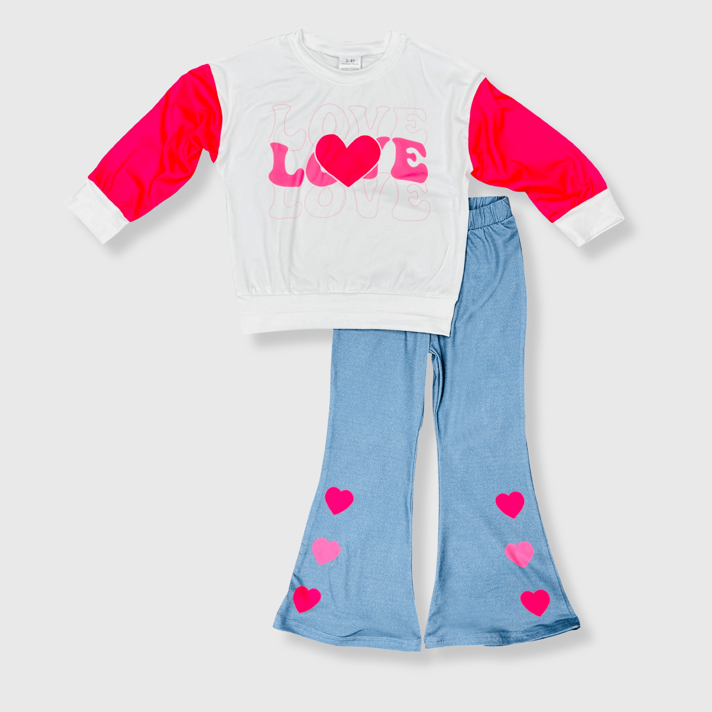 ILTEX Apparel Kids Clothing Love Valentine White Pink Outfit