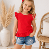 Ruffles Sleeveless Top Kids - Red