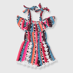 ILTEX Apparel Kids Clothing Serape Cheetah Lace Romper Kids