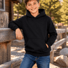 Youth Comfort Plain Pullover Hoodie - Black