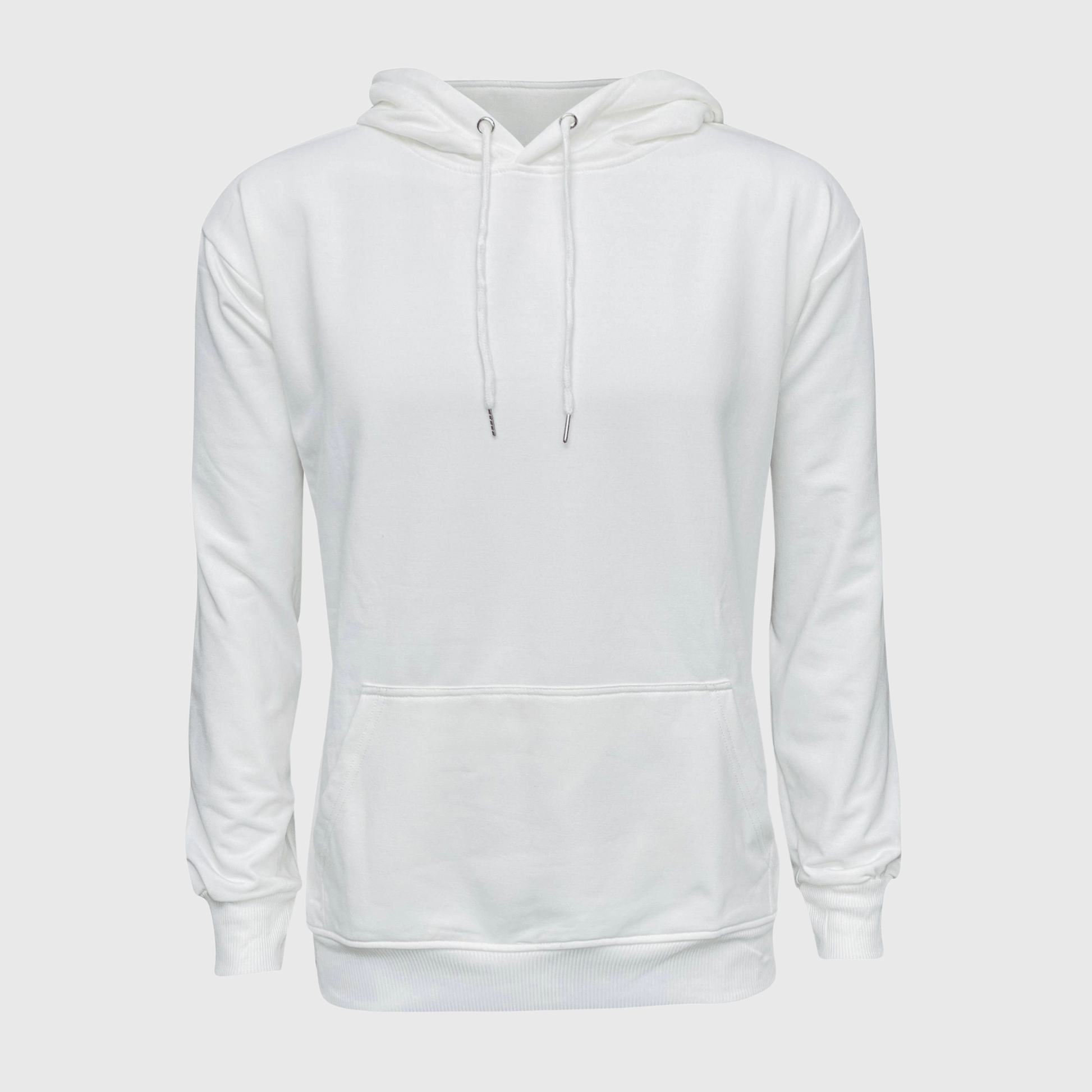 ILTEX Apparel Polyester White Cotton-Feel Heavyweight Hoodie