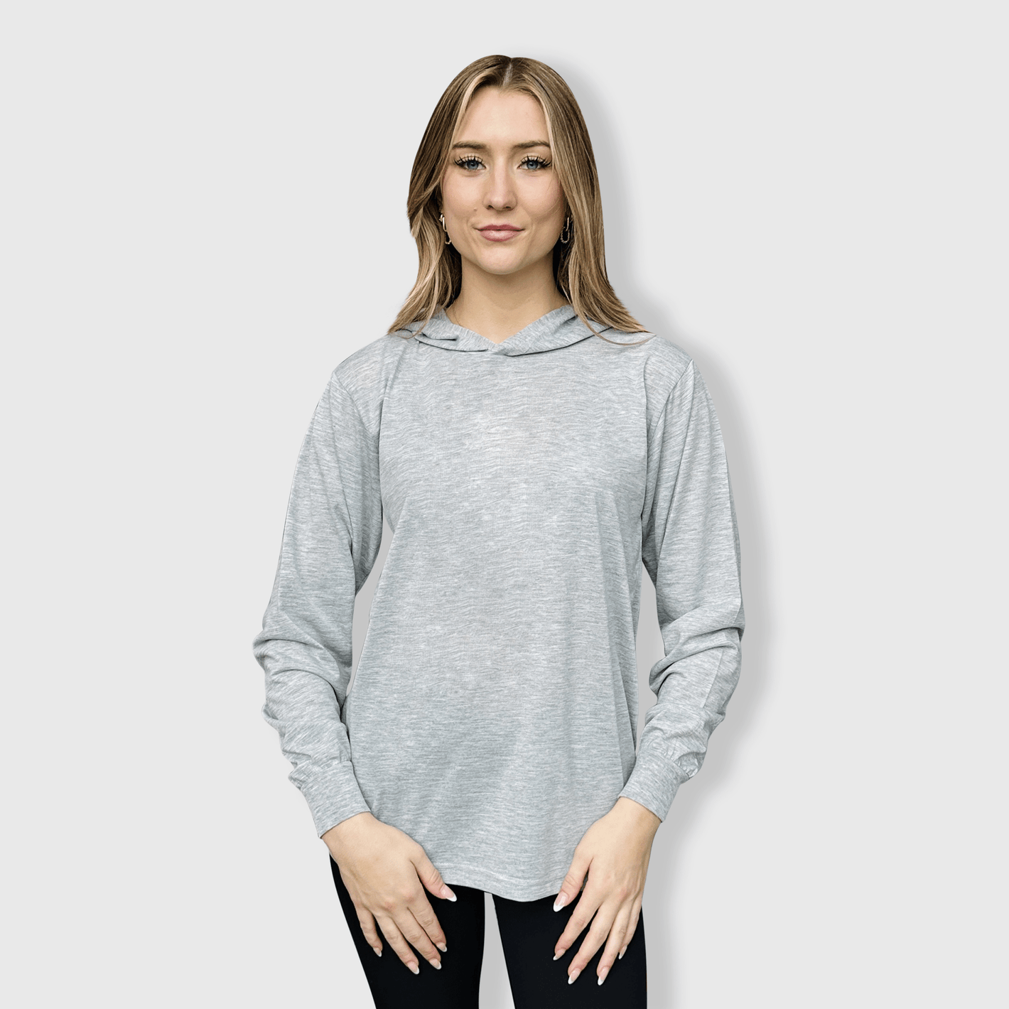 ILTEX Apparel Shirts & Tops Polyester Gray Cotton-Feel Lightweight Hoodie