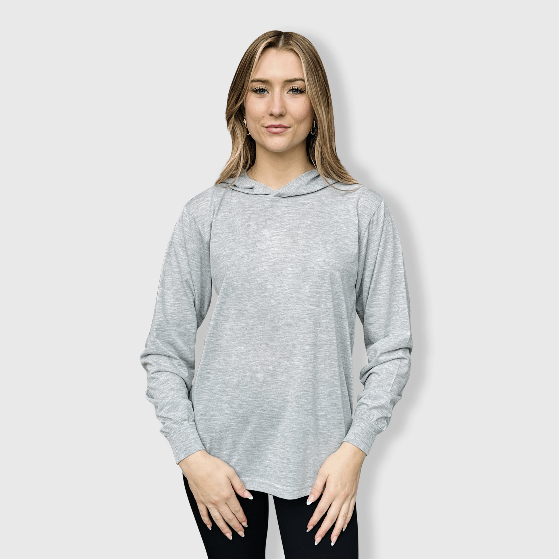 ILTEX Apparel Shirts & Tops Polyester Gray Cotton-Feel Lightweight Hoodie