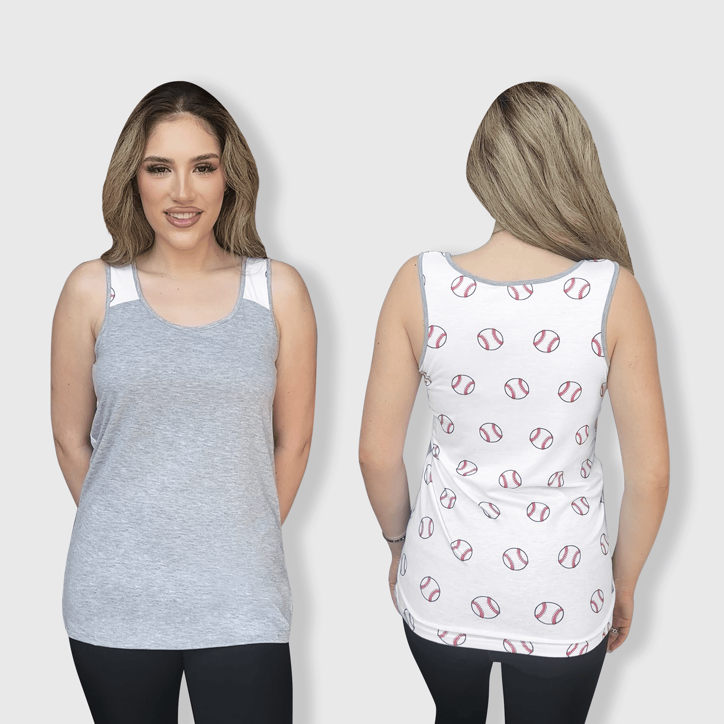 ILTEX Apparel Tank tops Baseball Printed Balls Tank Top