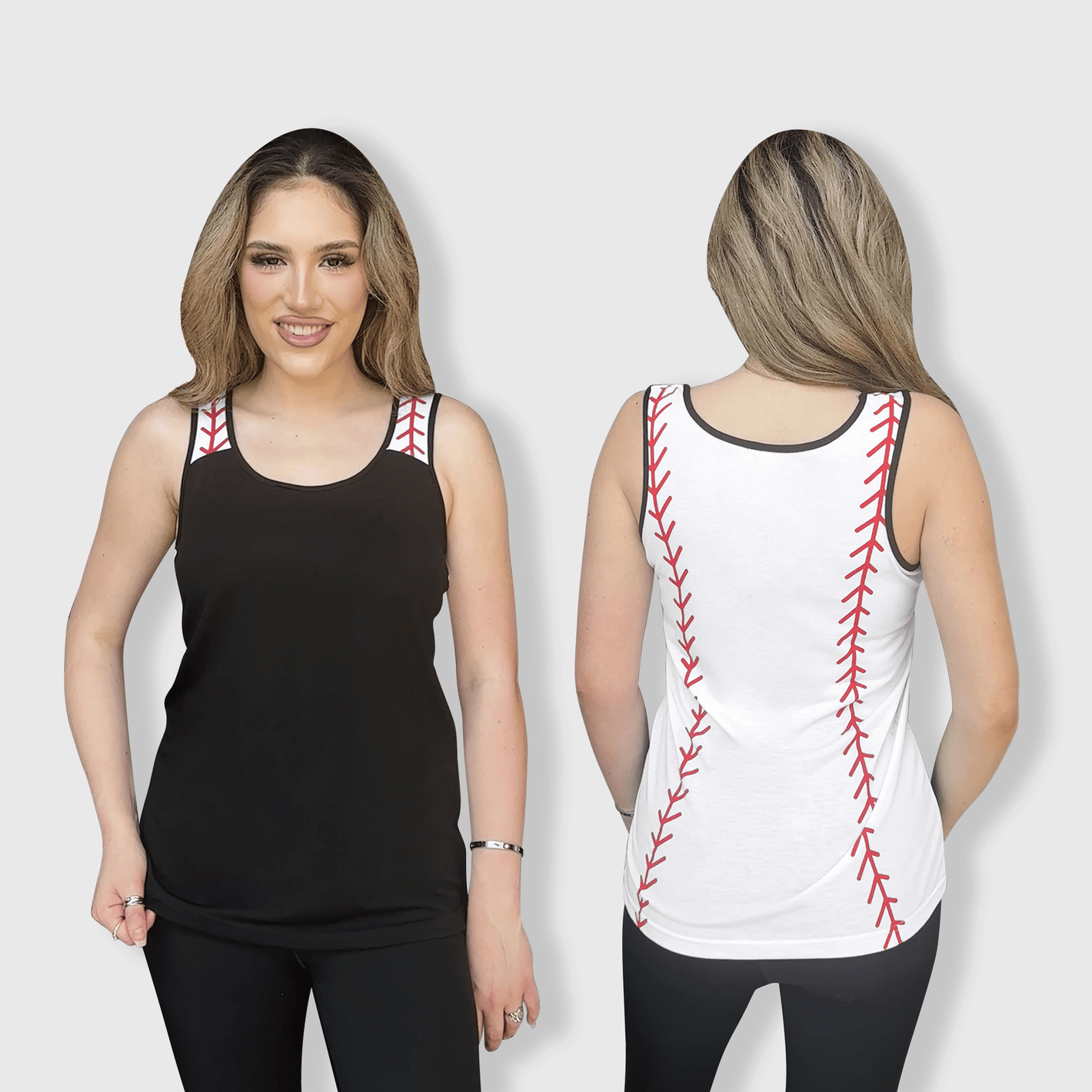 ILTEX Apparel Tank tops Black/White / Small Baseball Tank Top