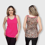 ILTEX Apparel Tank tops Cheetah Hot Pink Polyester Tank Top