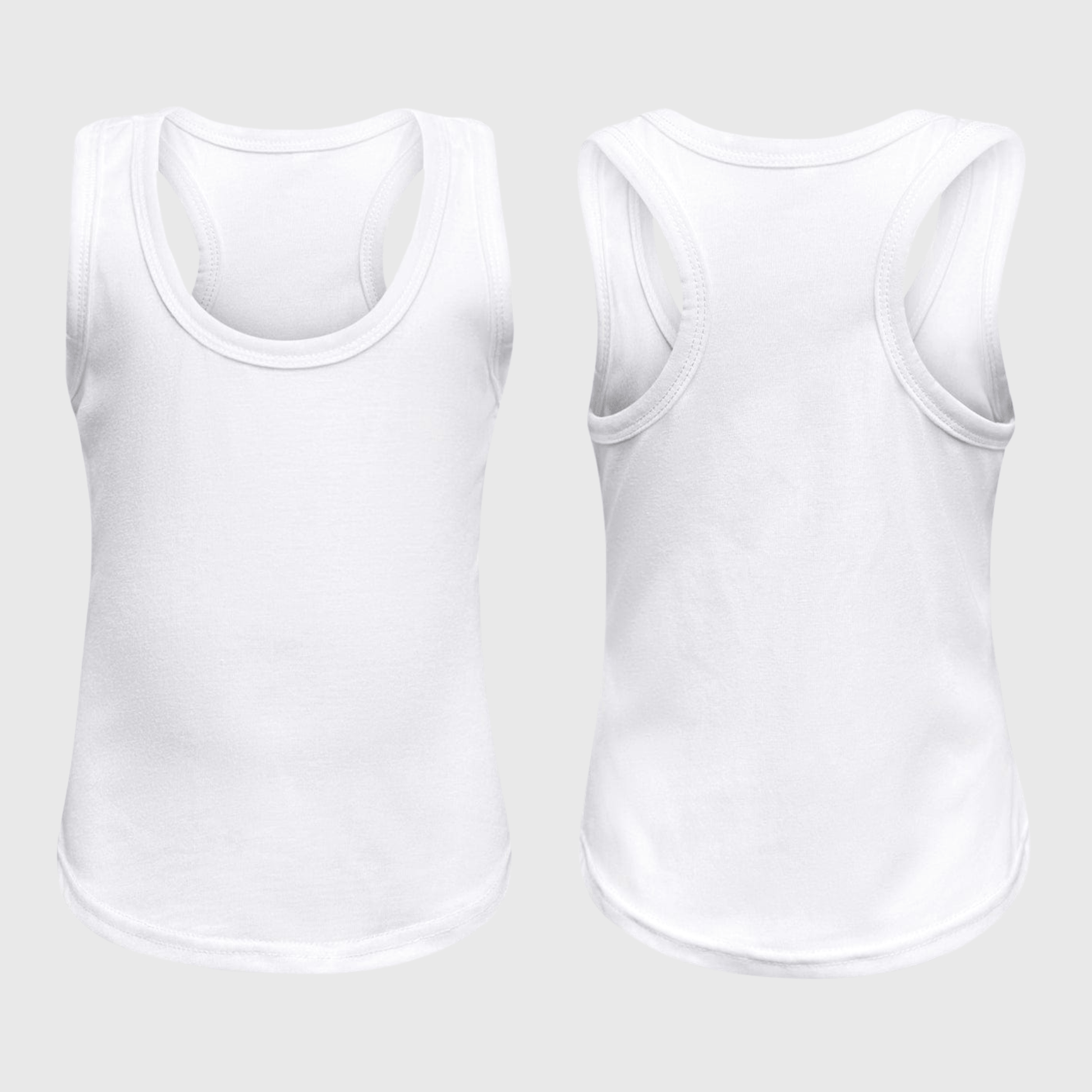 ILTEX Apparel Tank tops Sublimation Racerback White Polyester Tank Top - Adult & Kids