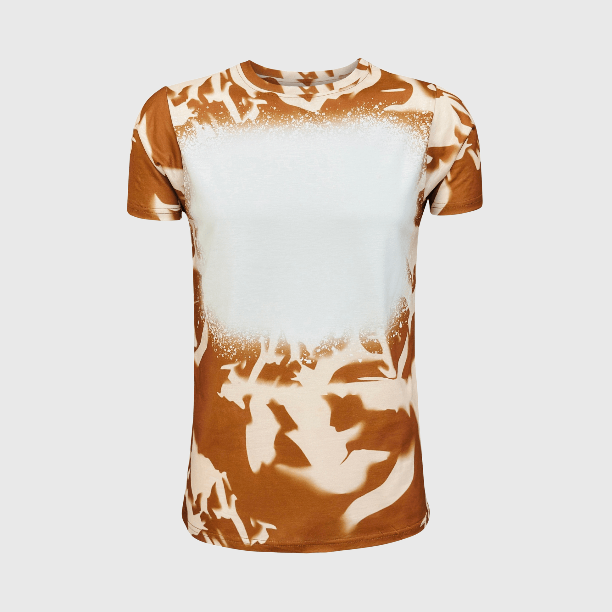 ILTEX Apparel Women's Clothing Brown Western Blank Faux Bleached Top