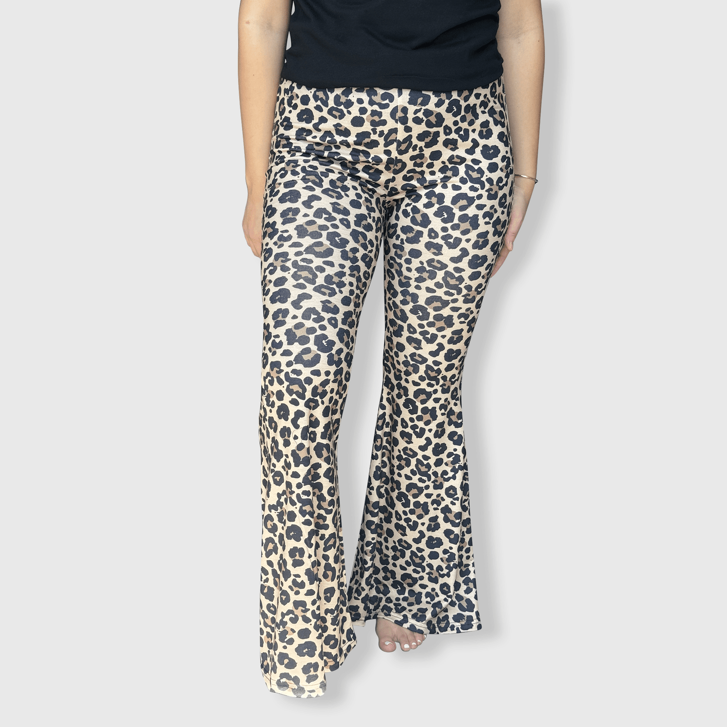 ILTEX Apparel Women's Clothing Cheetah Leopard Bell Bottom Pants - Adult