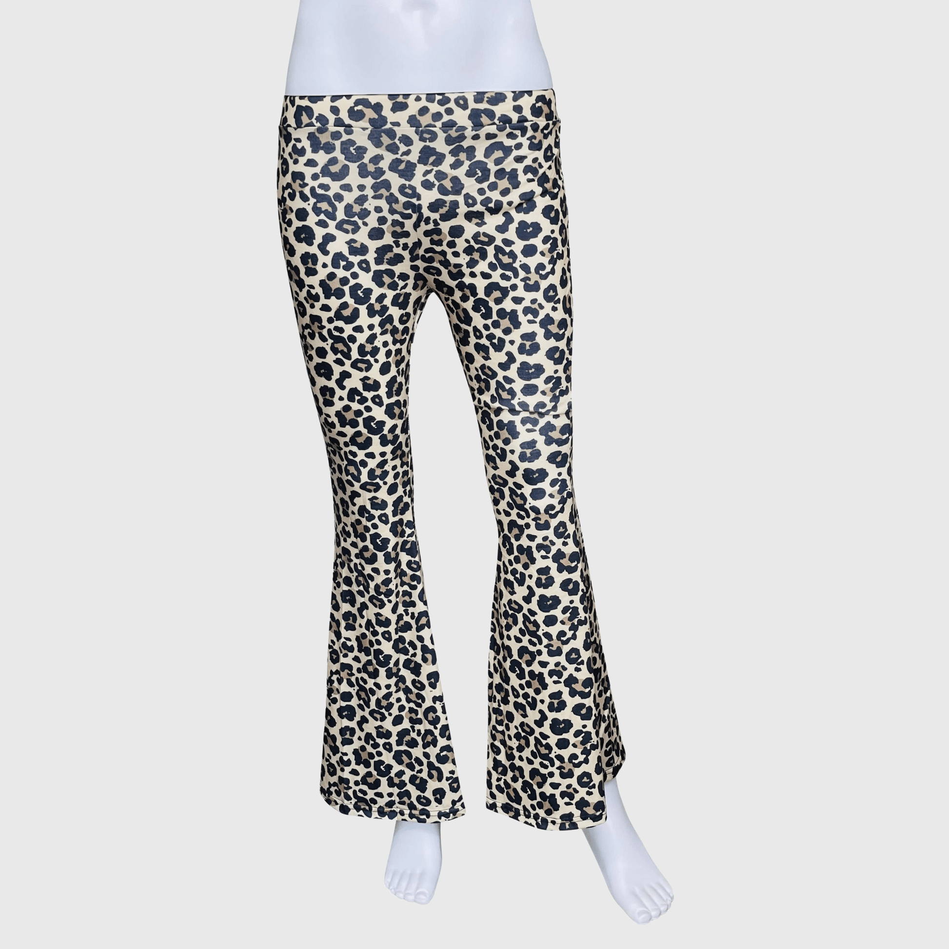 ILTEX Apparel Women's Clothing Cheetah Leopard Bell Bottom Pants - Adult