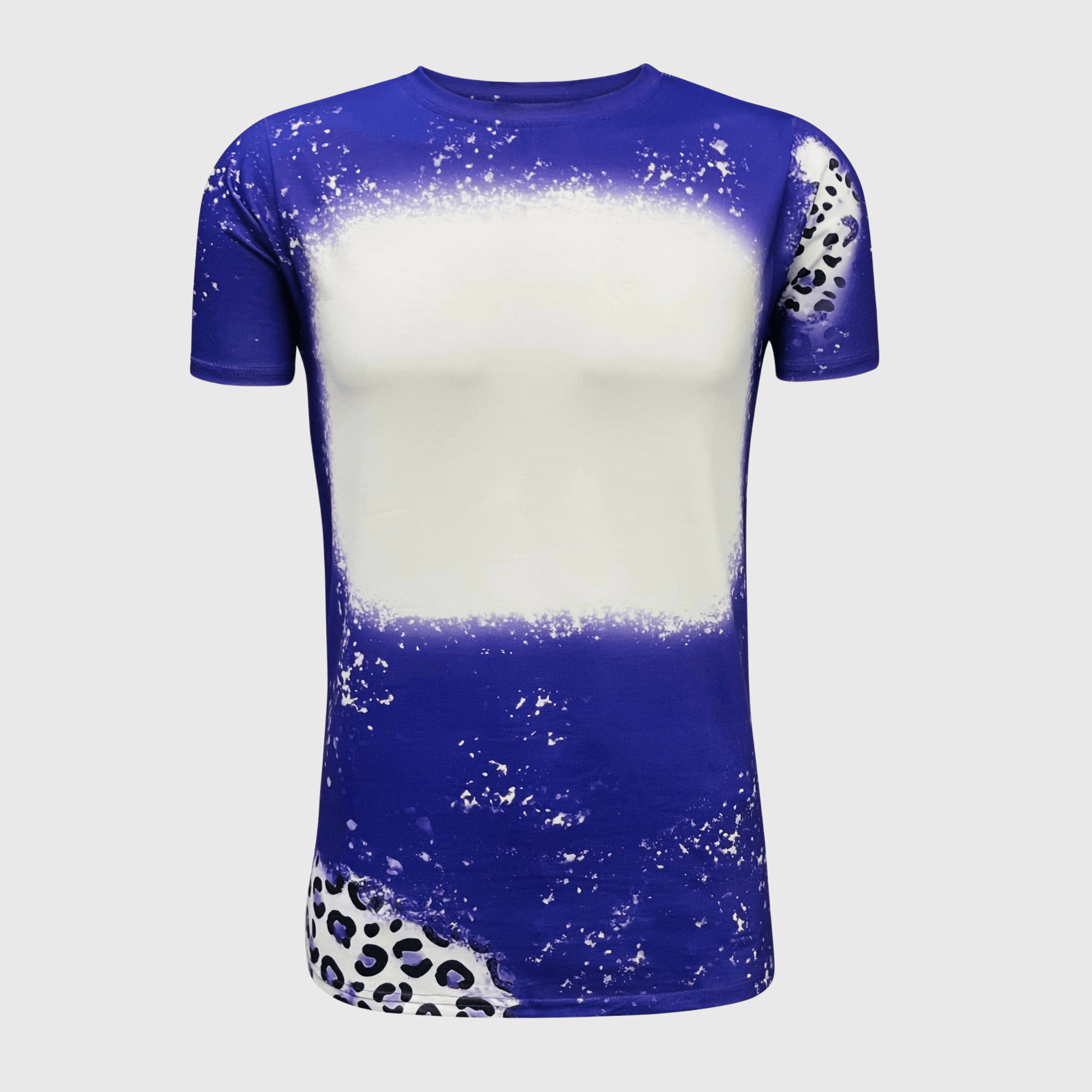 ILTEX Apparel Women's Clothing Cheetah Purple Blank Faux Bleached Top
