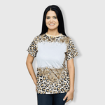 ILTEX Apparel Women's Clothing Cheetah Tan Blank Faux Bleached Top