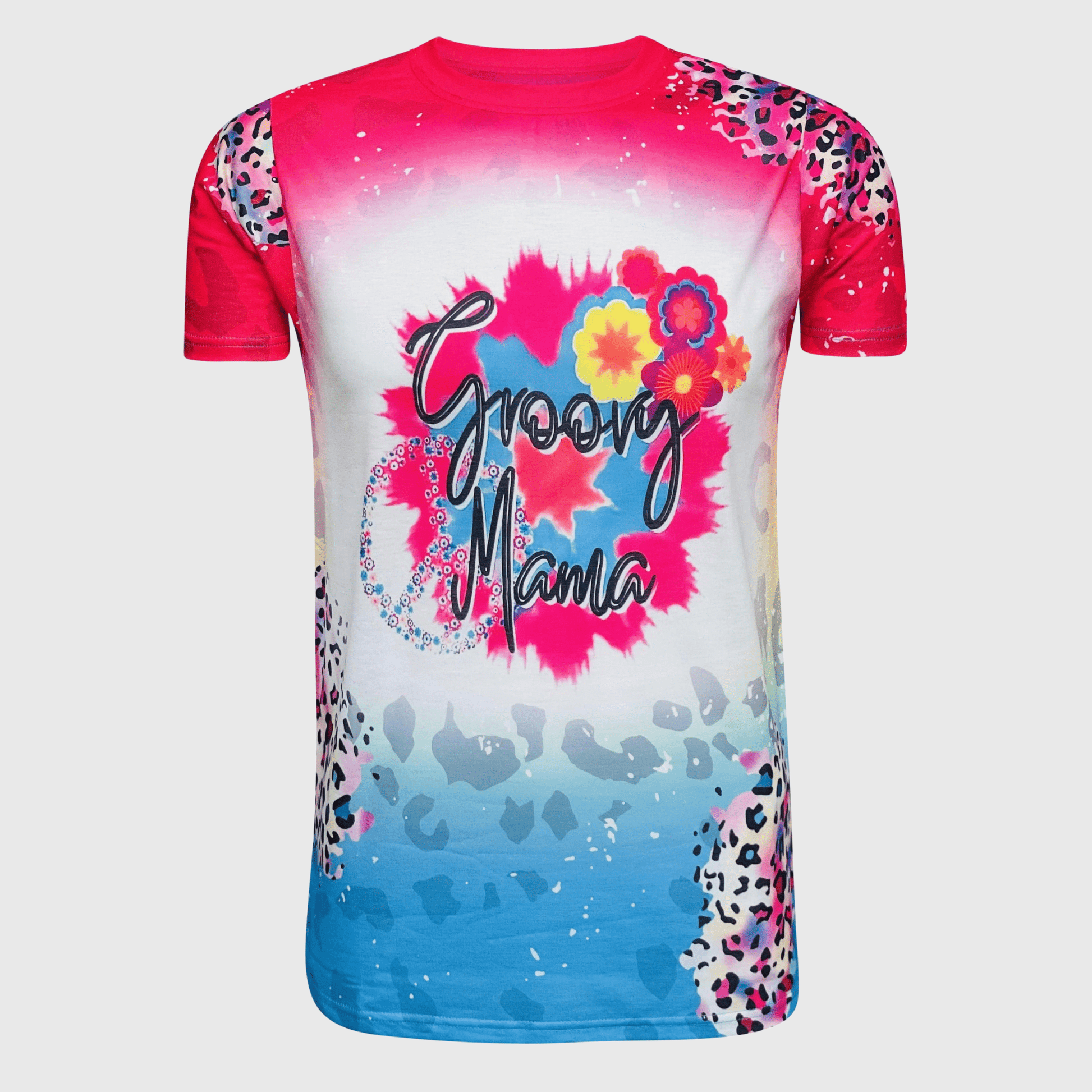 ILTEX Apparel Women's Clothing Colorful Cheetah 'Groovy Mama' Bleached Top