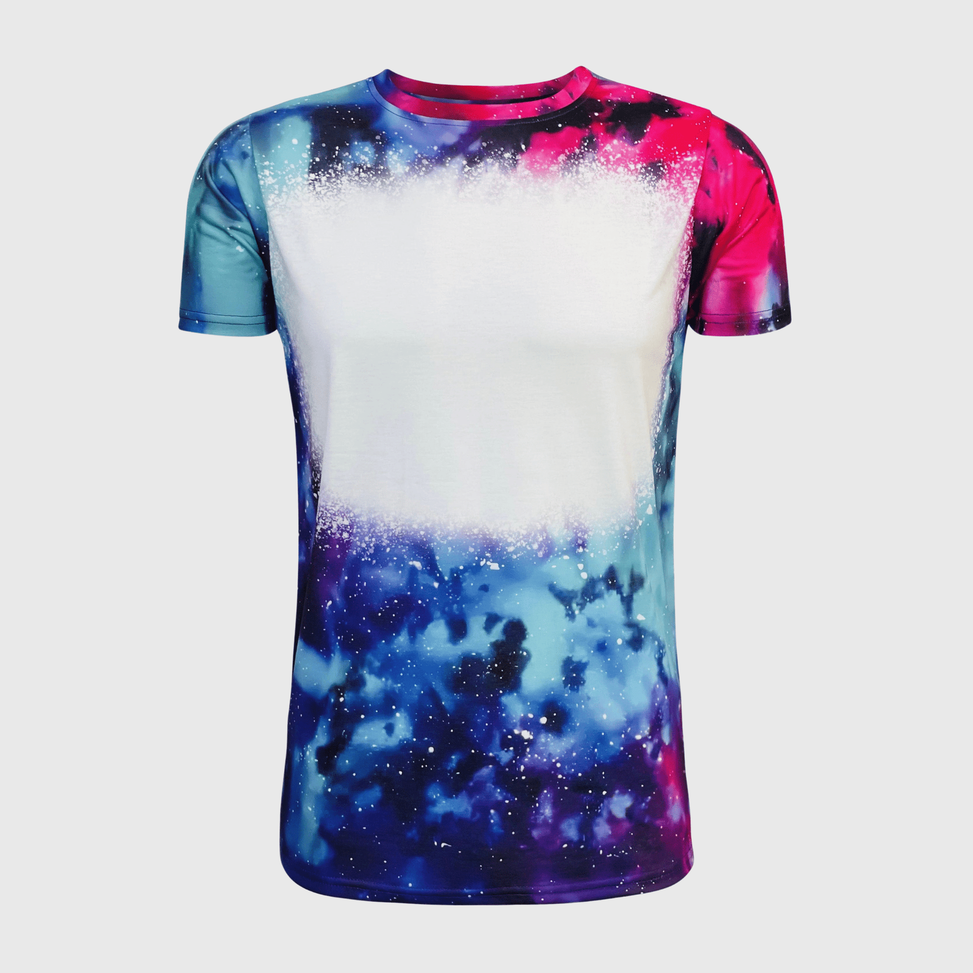 ILTEX Apparel Women's Clothing Cosmic Galactic Tie Dye Blank Faux Bleached Top