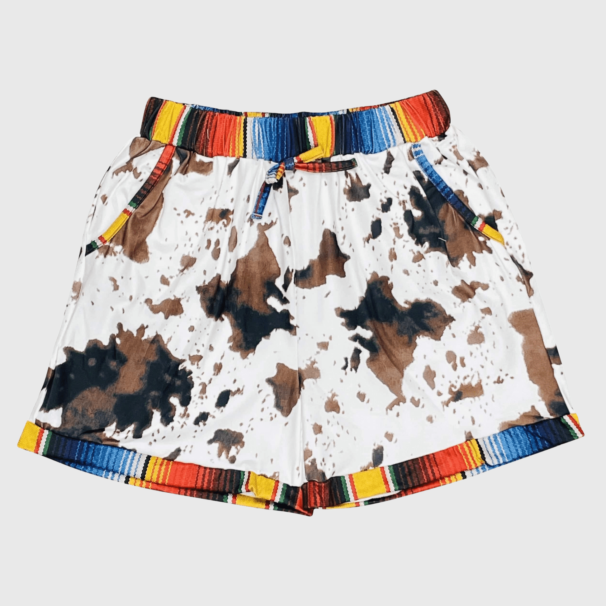 ILTEX Apparel Women's Clothing Cow Brown Serape Women's Shorts