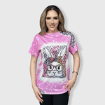 ILTEX Apparel Women's Clothing Easter Bunny Pink Cheetah Top