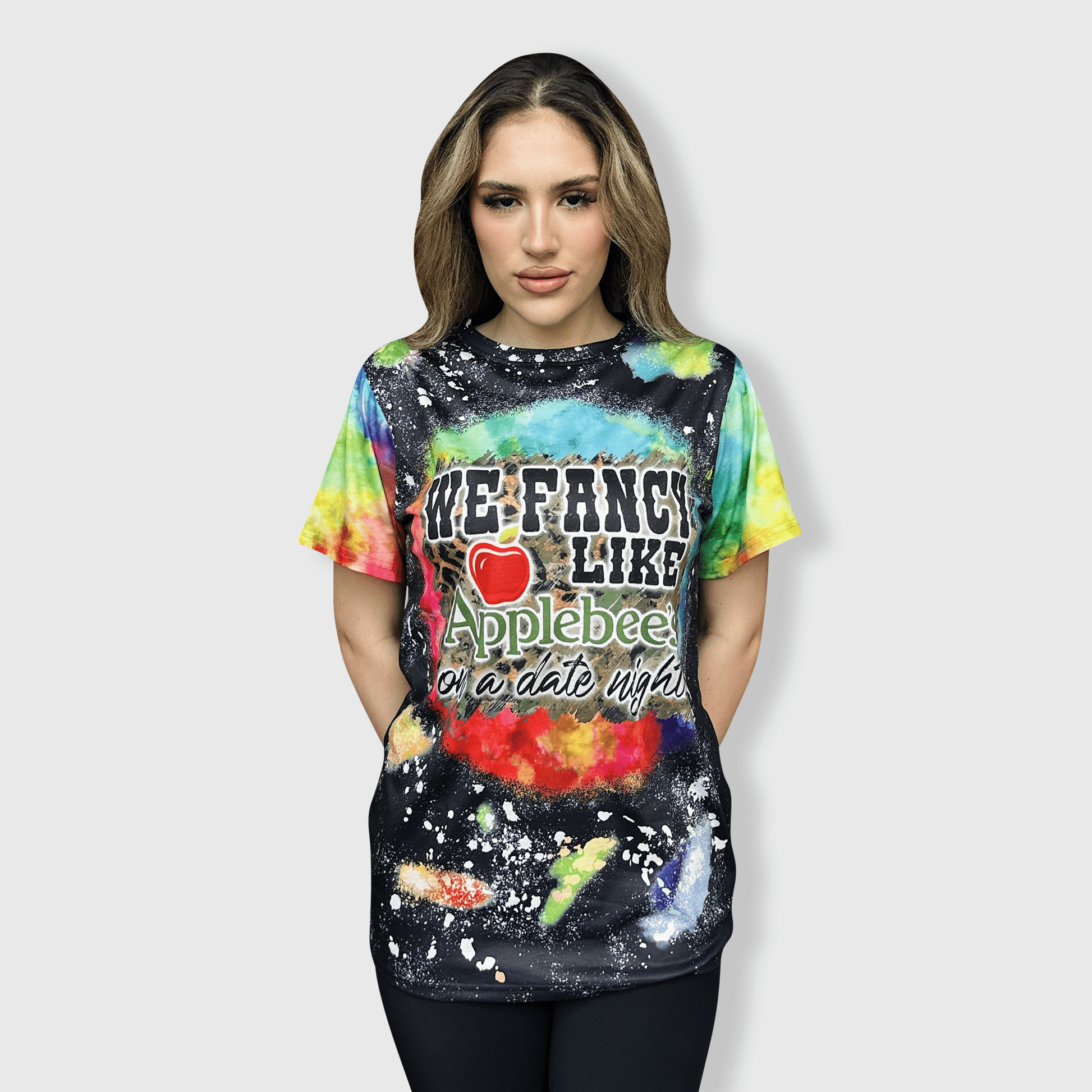 ILTEX Apparel Women's Clothing 'Fancy Like Apple Bees' Bleached Tee