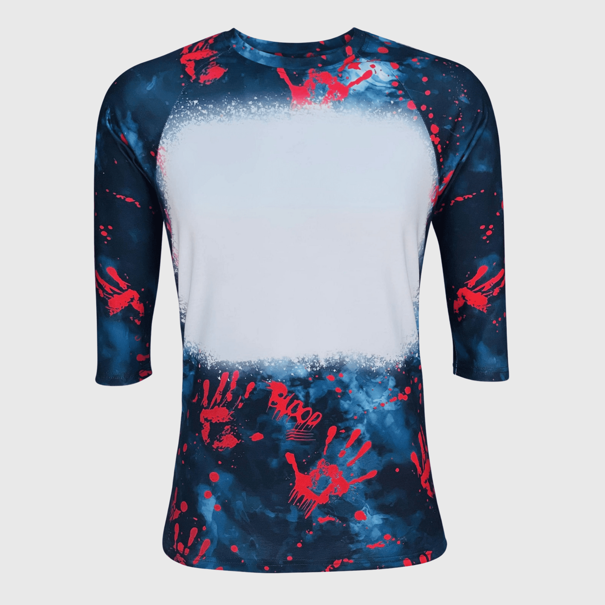 ILTEX Apparel Women's Clothing Halloween Raglan Blank Faux Bleached Top - HAW202