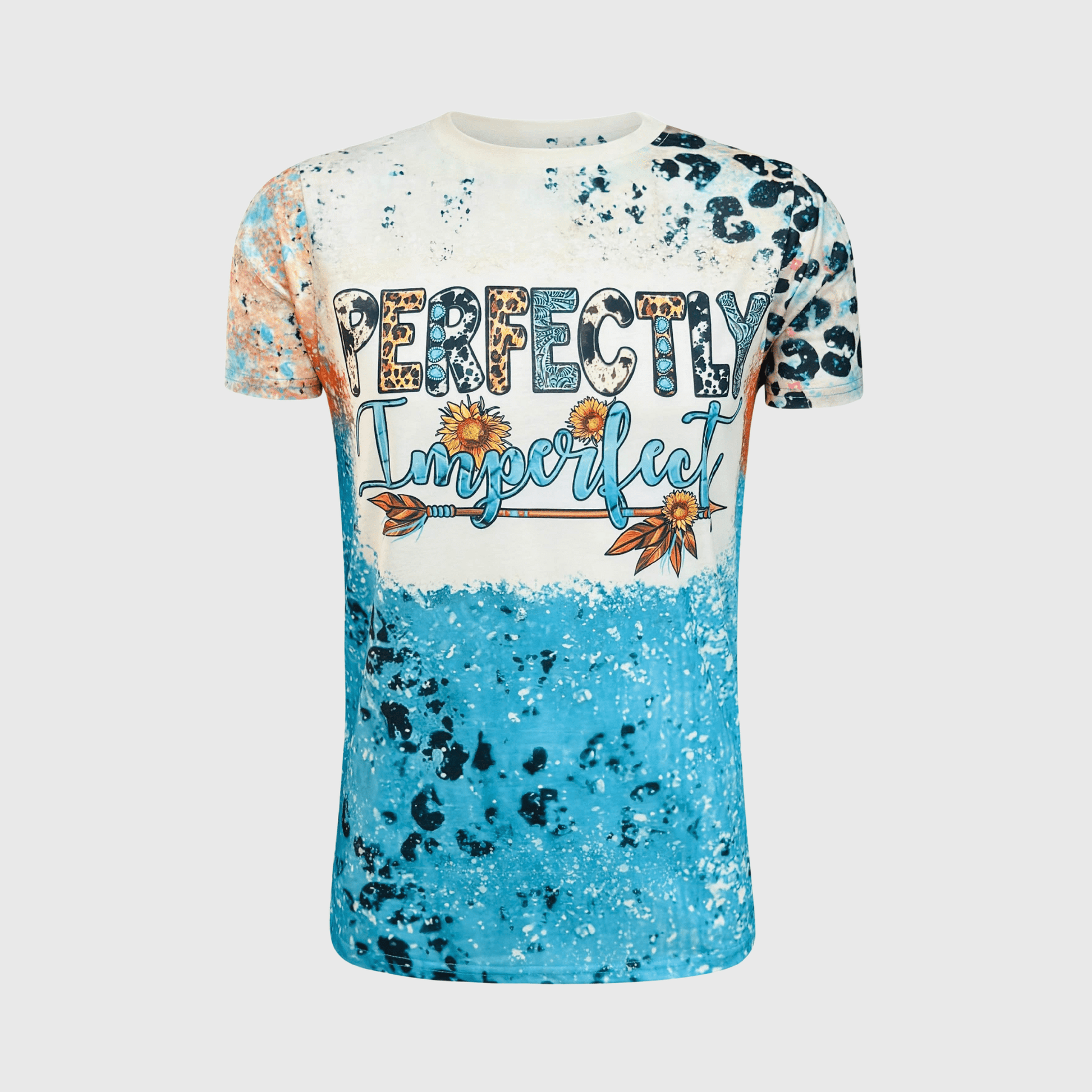 ILTEX Apparel Women's Clothing Perfectly Imperfect Pastel Faux Bleached Top