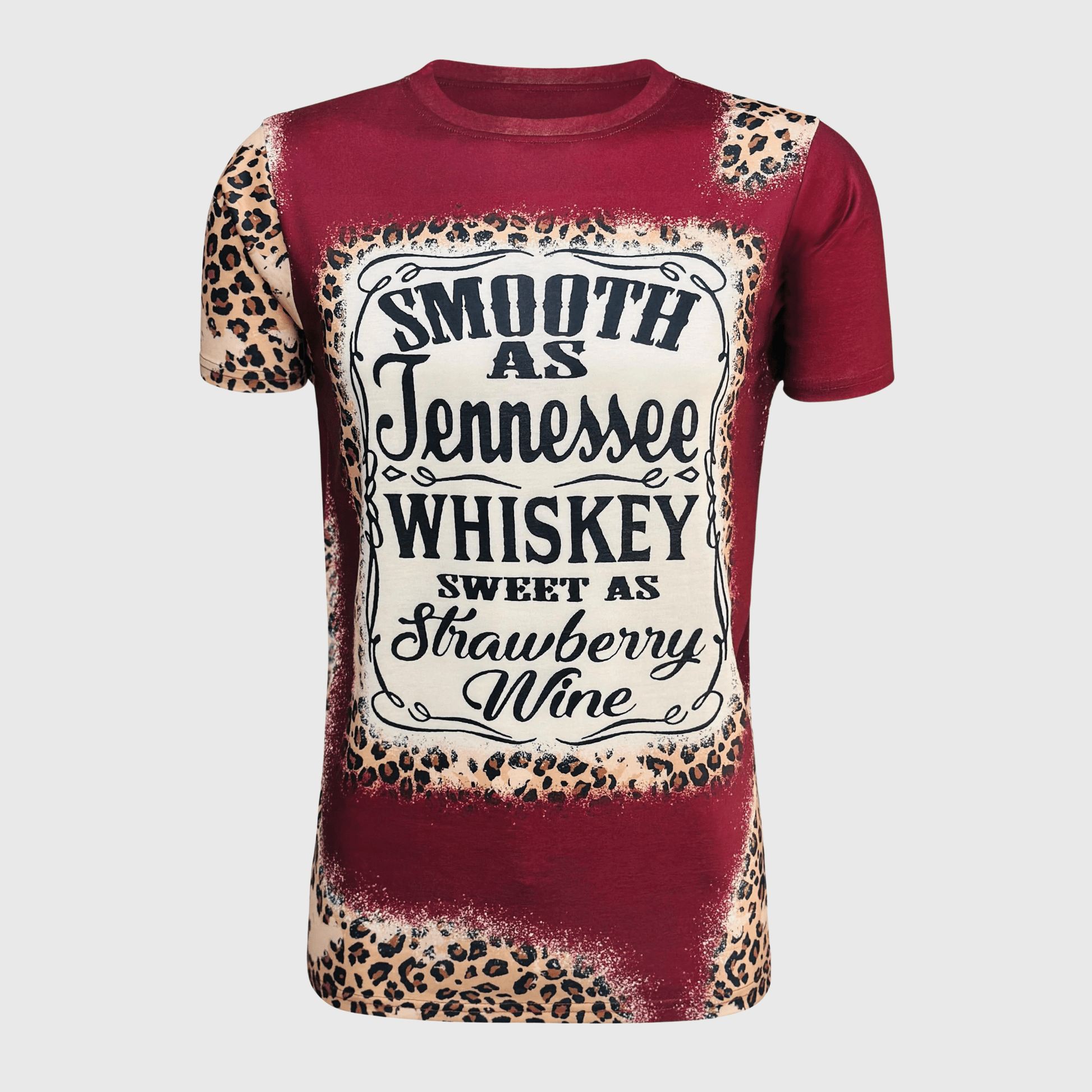 ILTEX Apparel Women's Clothing 'Smooth as Tennessee' Maroon Cheetah Top