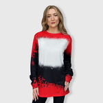 ILTEX Apparel Women's Clothing Snowflakes Black Red Long Sleeve Blank Top