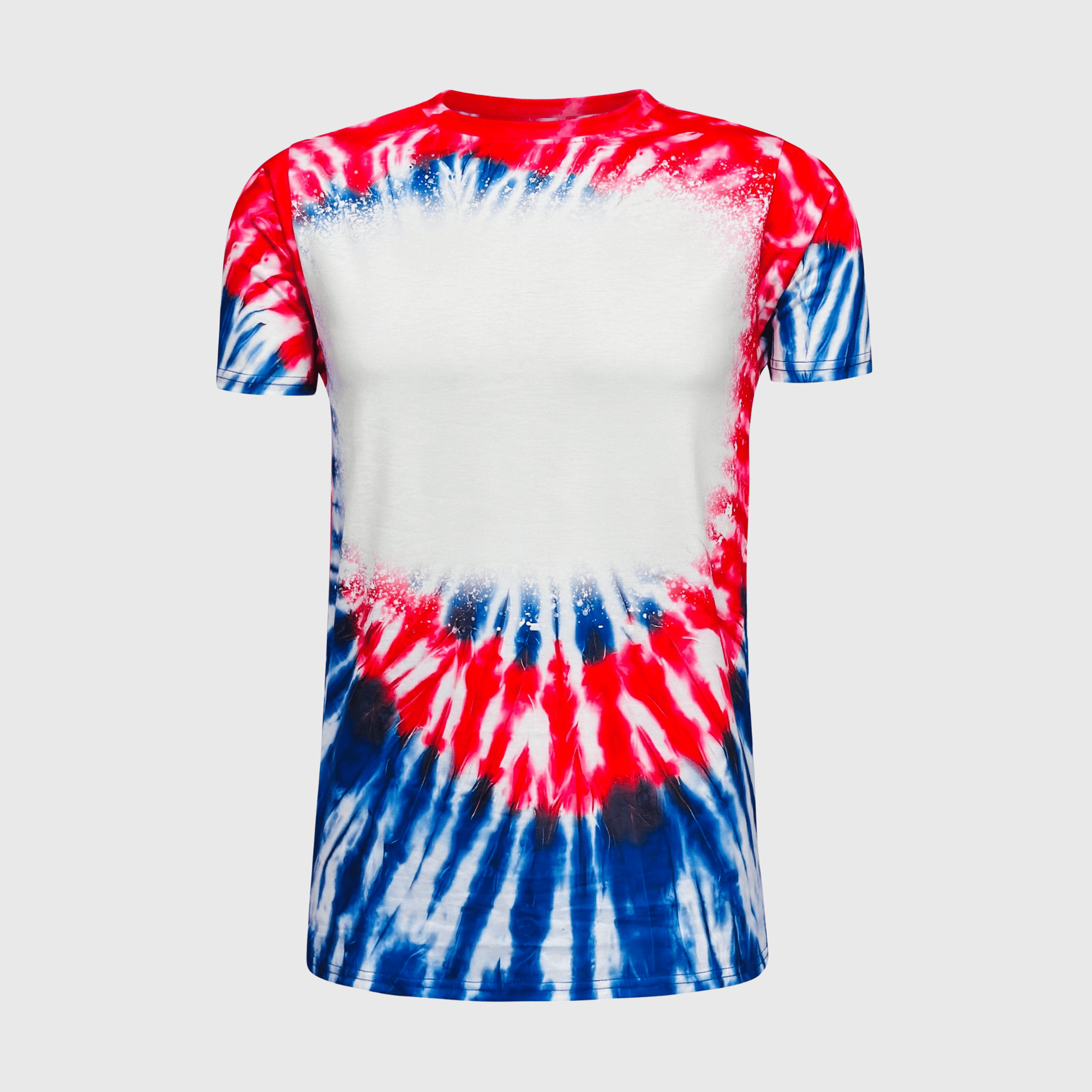 ILTEX Apparel Women's Clothing Tie Dye 4th of July Blank Faux Bleached Top