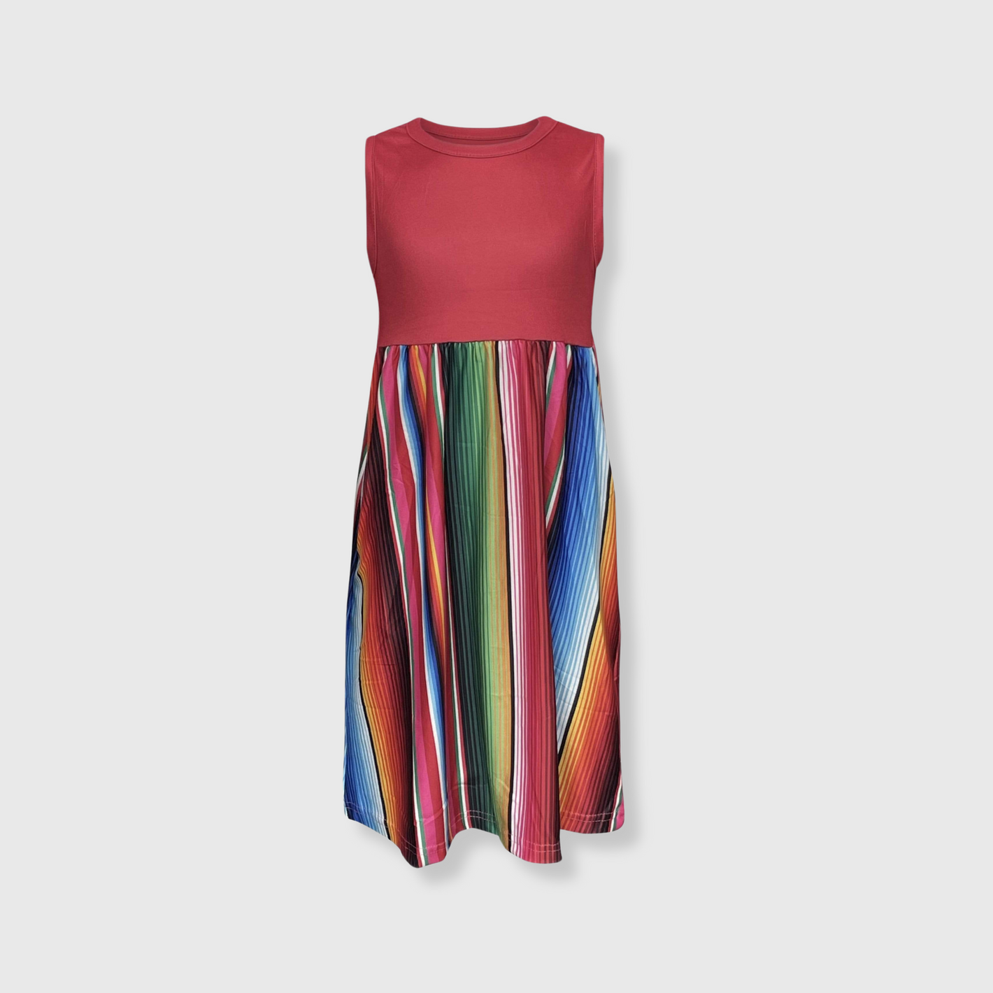 Serape Red Maxi Dress Kids