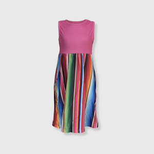 Serape Pink Maxi Dress Kids