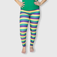 Mardi Gras Striped Leggings