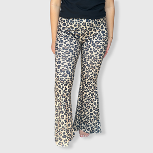 Cheetah Leopard Bell Bottom Pants - Adult