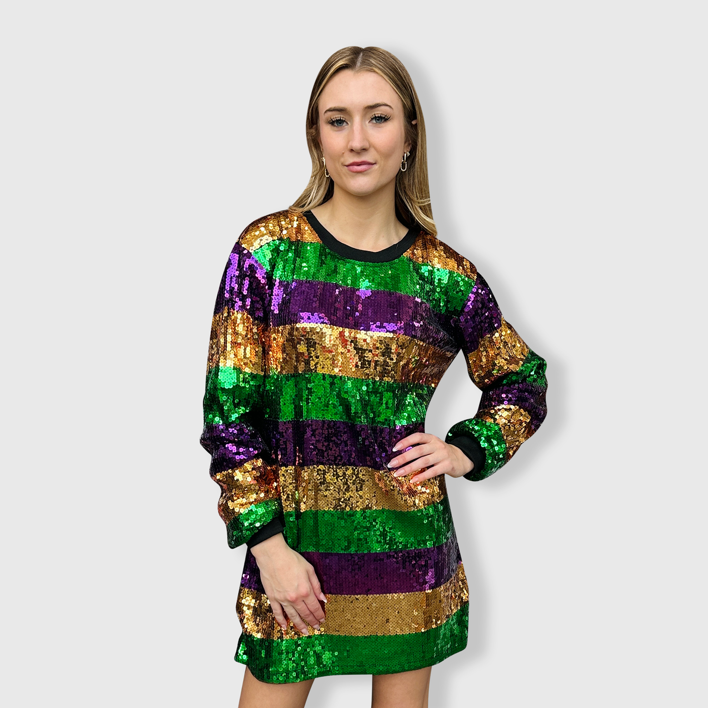 Mardi Gras Sequin Dress