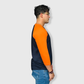 Adult Plain Raglan 3/4 T-Shirt - Navy Body