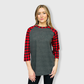 Buffalo Plaid Charcoal Red Adult