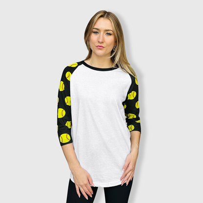 Softball Print Raglan Adult