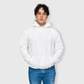 Polyester White Cotton-Feel Heavyweight Hoodie