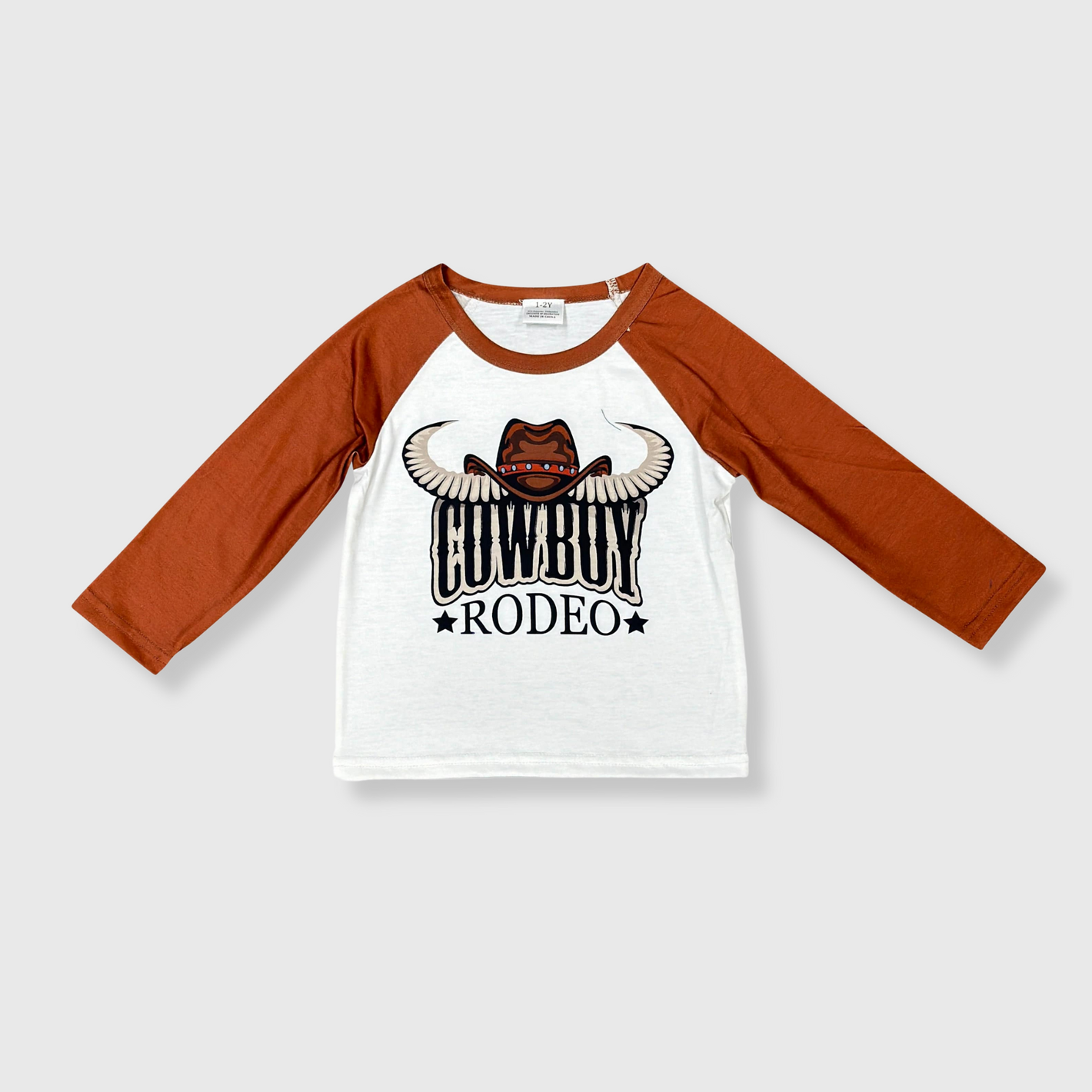 Cowboy Rodeo Raglan Kids Top