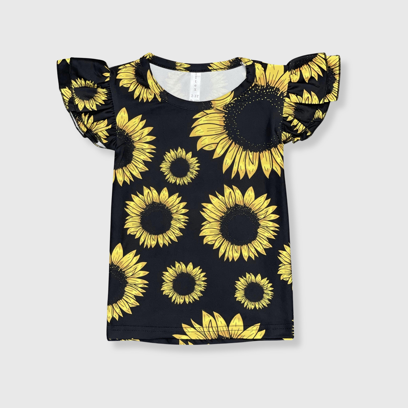 Sunflower Ruffle Sleeveless Top Kids