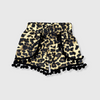 Cheetah Pom Pom Shorts Kids - Black