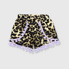 Cheetah Pom Pom Shorts Kids - Lavender